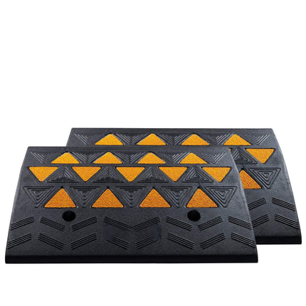 Rubber Curb Ramp 2-Pack, 6 in Rise, 15-Ton Capacity