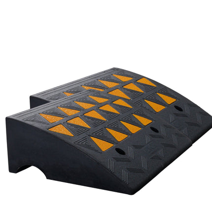 Rubber Curb Ramp 2-Pack, 6 in Rise, 15-Ton Capacity