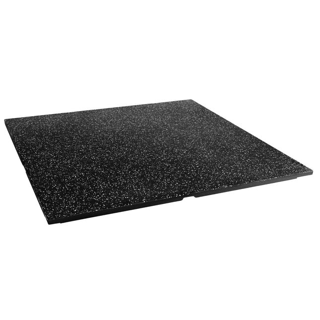 Gumijas sporta zāles grīdas segums, 25 mm, melns/balts, 1x1m flīzes