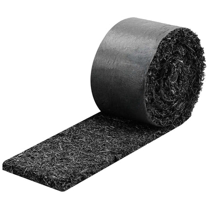 Rubber Mulch Mat Roll 4-Pack, 120 x 4.5 in, Stakes