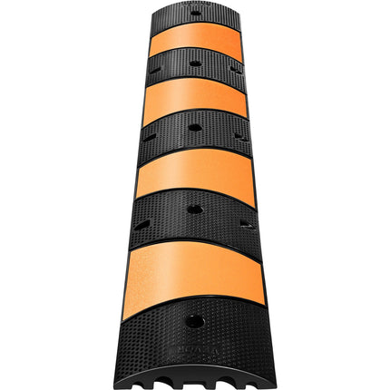 Rubber Speed Bump, 6 ft 2-Channel Cable Protector Ramp