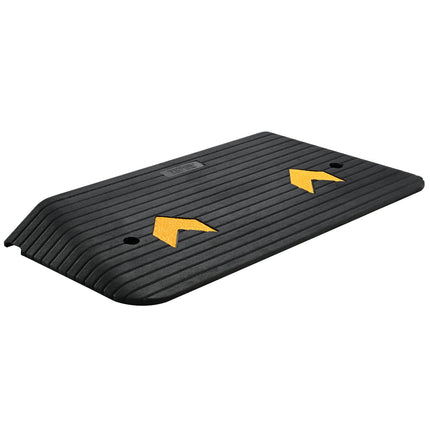 Rubber Threshold Ramp, 3 in Rise, Cable Channel, Non-Slip