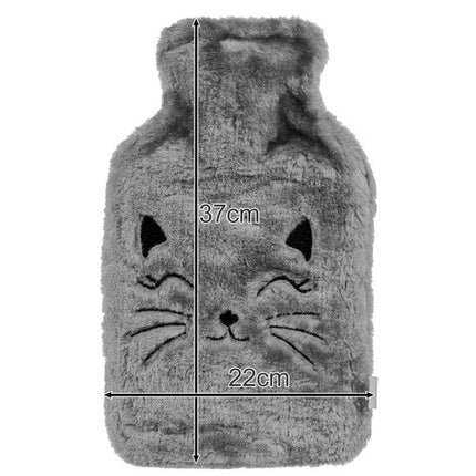 Gumijas karstā ūdens pudele vākā 1800ml Ruhhy 24535