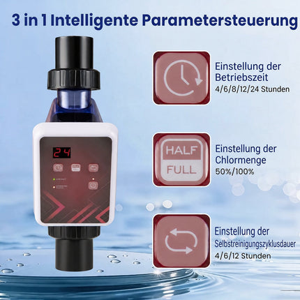 Sālsūdens baseina hlorators – pašattīrošs, ietilpība 11–22 m³