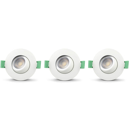 Sanna Dimmable Recessed downlight 3000K/4000K 520lm IP65 3-pack White