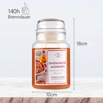 Aromātiska sojas svece, 140 stundu degšanas laiks