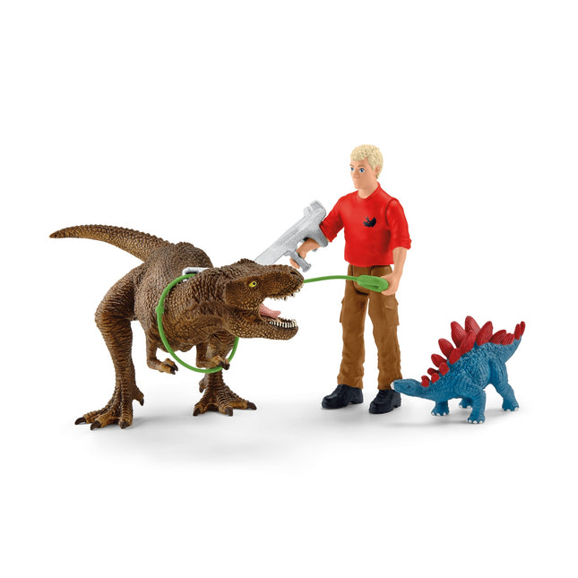Šleiha dinozauru tiranozauru reksa uzbrukums