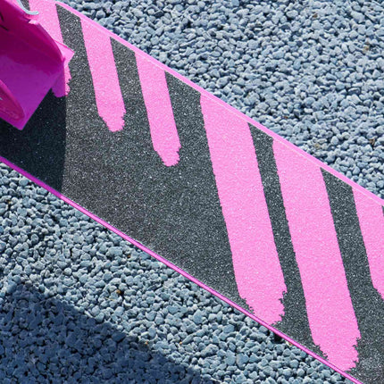 Salokāms bērnu skrejritenis ar regulējamu stūres augstumu, 2 gaismas riteņiem, rokas bremzi un aizmugurējo riteņu bremzi, Kick skrejritenis 3-8 gadu vecumam, rozā