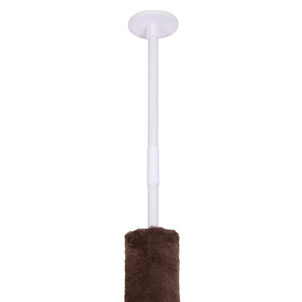 Kaķu māja ar regulējamu augstumu, brūna, pie griestiem, kāpelēšanai un skrāpēšanai, 40x34x230-260 cm