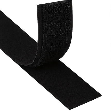 Pašlīmējoša Velcro lente, melna, 5 m x 2,5 cm