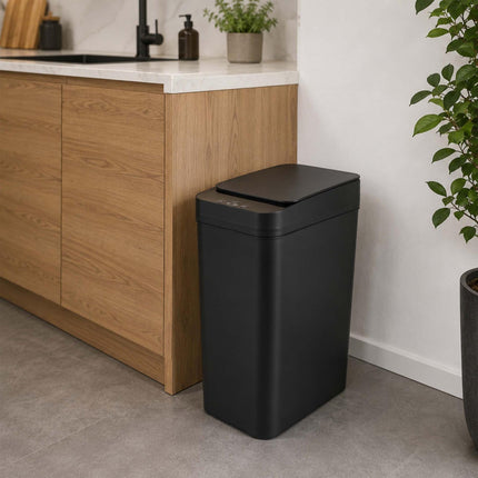 Virtuves atkritumu tvertņu komplekts ar sensoriem, 9 l un 15 l, melnbalts