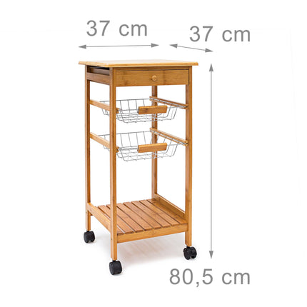 Servēšanas ratiņi ar 2 groziem