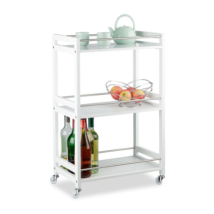 Serving trolley with 3 levels