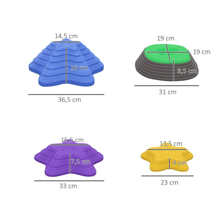 Non-slip stacking stones, balancing game for 80 kg use