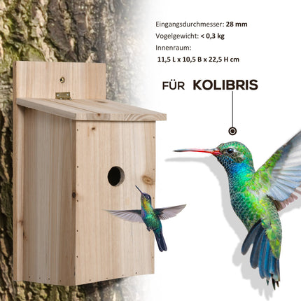 2 savvaļas putnu ligzdošanas kastīšu komplekts maziem putniem, koka putnu mājiņa, putnu barotava, dabīga, 15 x 14 x 30 cm