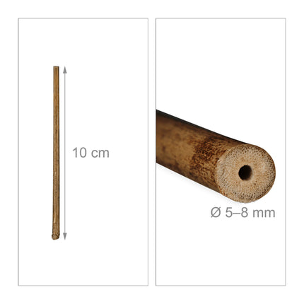 Set of 200 Bamboo Sticks 10 cm