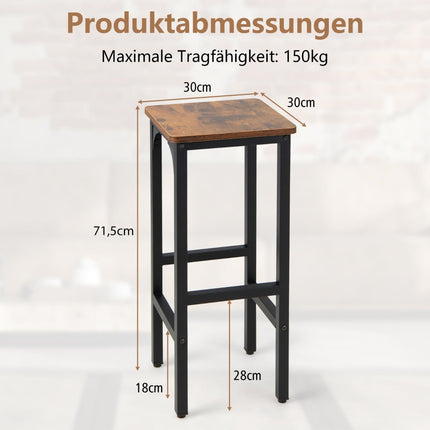 2 bāra krēslu komplekts ar kāju balstiem, celtspēja 150 kg