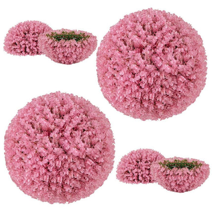 2 buksusa bumbiņu komplekts 44 cm mākslīgais augs eikalipts buksusa bumbiņa zāles bumbiņa augu bumbiņa rozā
