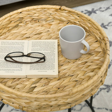 2 kafijas galdiņu komplekts, sānu galdiņi, boho stila kafijas galdiņš, ūdens hiacintes ligzdošanas galdiņš, dīvāna galdiņš viesistabai, tērauds, dabīgs