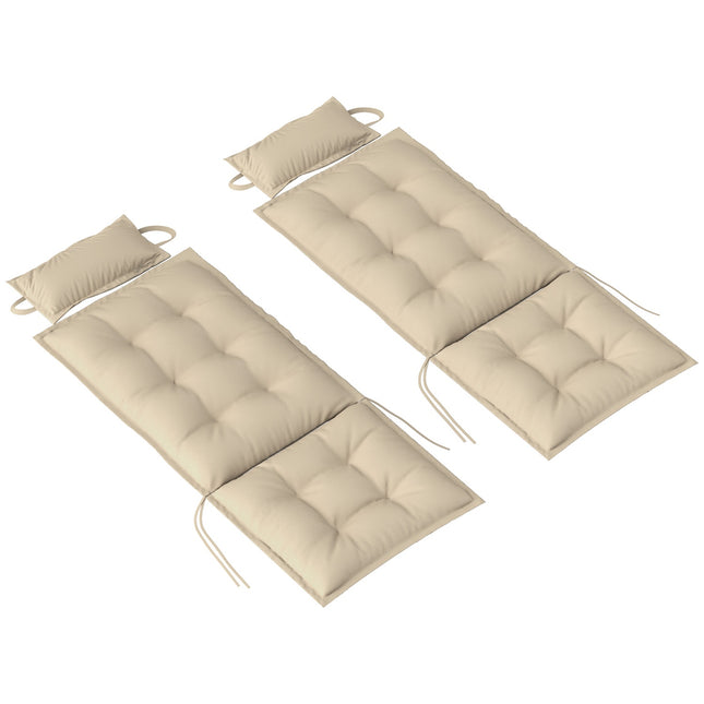 Water-repellent cushions for garden chairs, set of 2