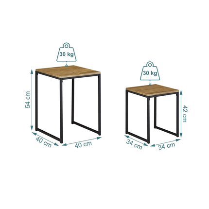 2 koka imitācijas kafijas galdiņu komplekts