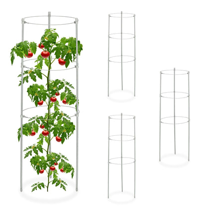 4 apaļu tomātu balstu komplekts, 60 cm