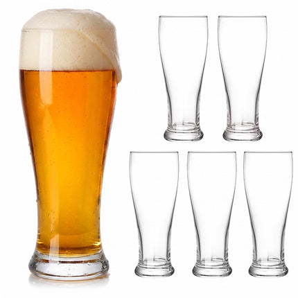 6 caurspīdīgu alus glāžu komplekts, 460 ml, mazgājams trauku mazgājamā mašīnā