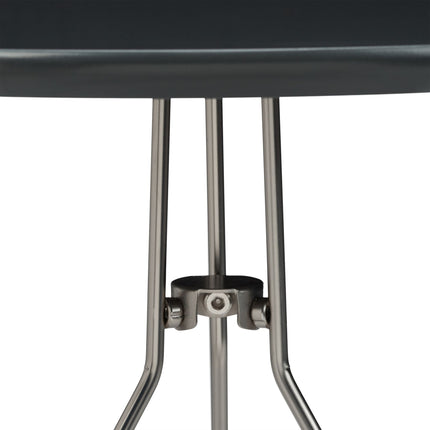 Set table with 3 metal legs