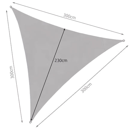 Ēnas bura 3x3x3m pelēka Gardlov 23147