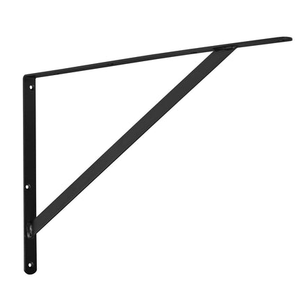 Shelf Brackets 12x8 In, 10 Pack, Matte Black, 160 lb