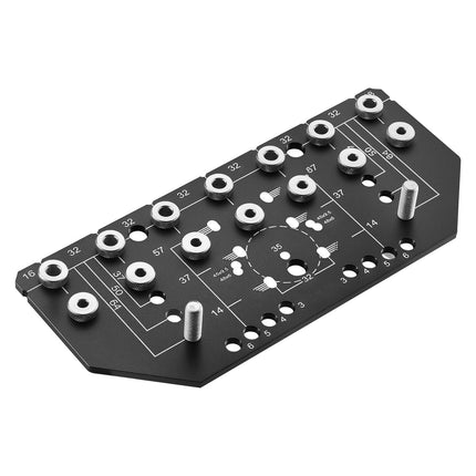 Shelf Pin Jig and Hinge Jig Set, Aluminum, 2 Drill Bits