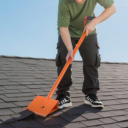 Shingle Shovel Roof Ripper, D-Grip, 8-Inch Steel Blade