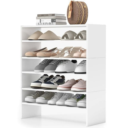 Apavu plaukts 78 cm, sakraujams, 3 daļas, 2 līmeņi, balts