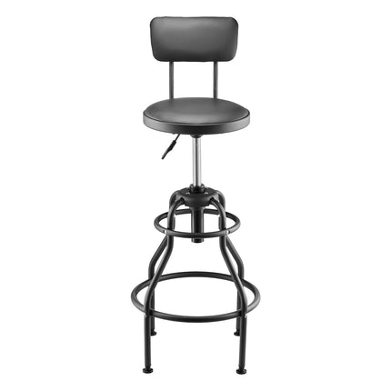 Shop Stool With Backrest – Pneumatic, 300 lb, Swivel