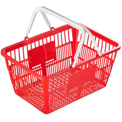 Shopping Baskets, Set of 20, 21L, With Stand, Red