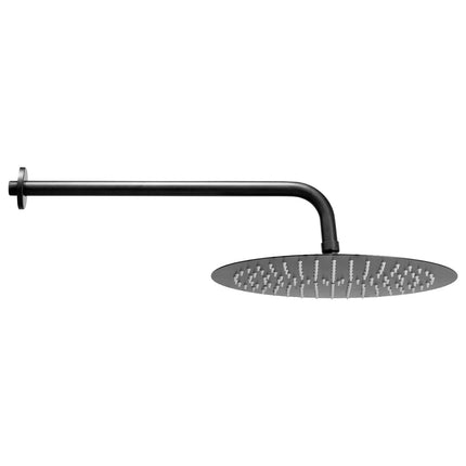 Shower Faucet Set, Matte Black, 12-Inch Rain Head, Handheld
