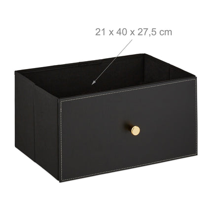 Side Cabinet with 2 Leather-Look Drawers