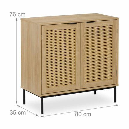 Kumode ar 2 rotangpalmas durvīm