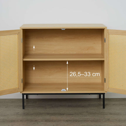 Kumode ar 2 rotangpalmas durvīm