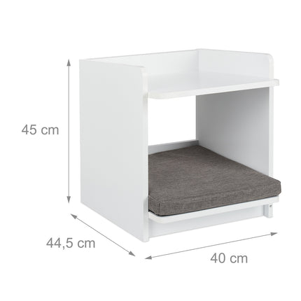 Side table with pet cushion