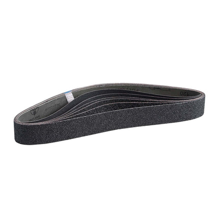 Silicon Carbide Sanding Belts 2x42 in, 6-Pack Grit Set