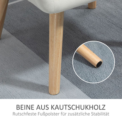 Vienvietīgs atpūtas krēsls, atpūtas krēsls, atpūtas krēsls ar samta izskatu, paaugstinātas kājas, polsterēts atpūtas krēsls viesistabai, guļamistabai, 64 x 62 x 72,5 cm, krēmkrāsas