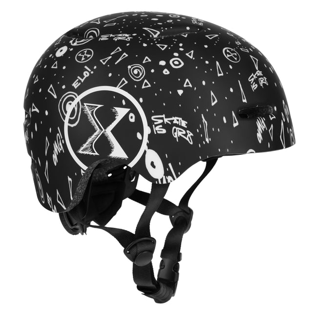 Skate Helmet, Black, Large (58-61cm), In-Mold, 320g