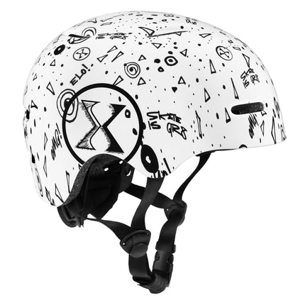 Skeitborda ķivere, balta, M (55-58 cm), viegla, 10 ventilācijas atveres