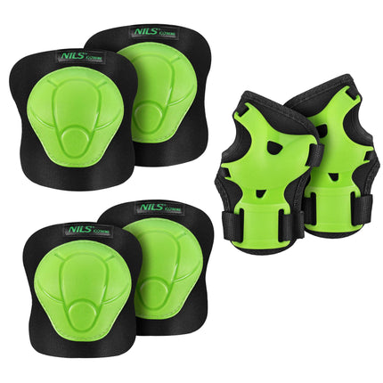 Skate Protective Gear Set – Wrist Elbow Knee, Green XS