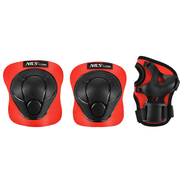Skate Protective Gear Set – Wrist Elbow Knee Pads, Red S