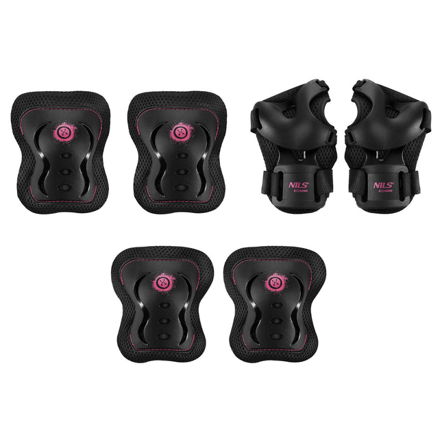 Skate Protective Gear Set – Wrist Elbow Knee, Pink M