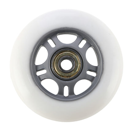 Skateboard Wheels 84x24 82A, White, ABEC-7 Bearings Set