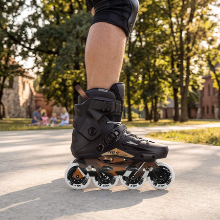 Slalom Inline Skates, Black, Size 44, 80mm Wheels