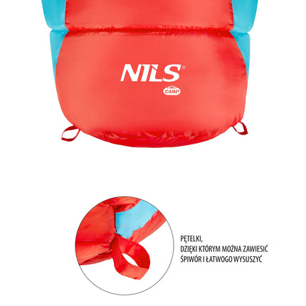 Guļammaiss, sarkanzils, viegls, kompakts
